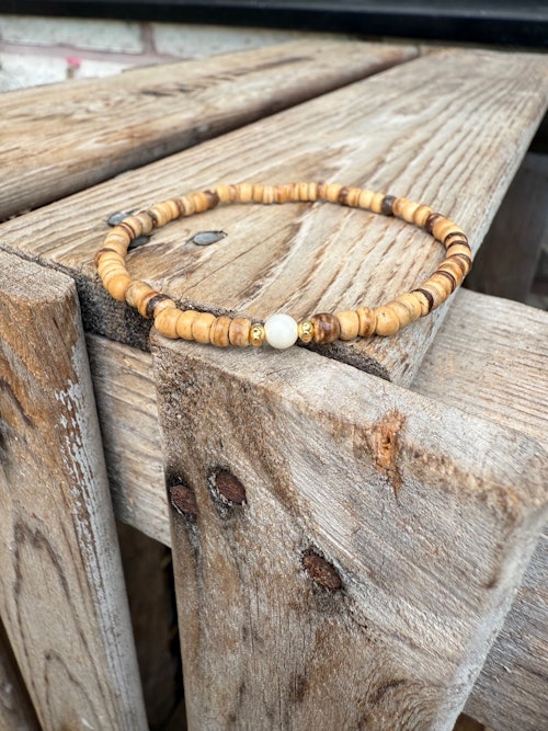 Armband – Kokos & sötvattenspärla