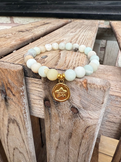 Armband – Frostad amazonit & sjöstjärna