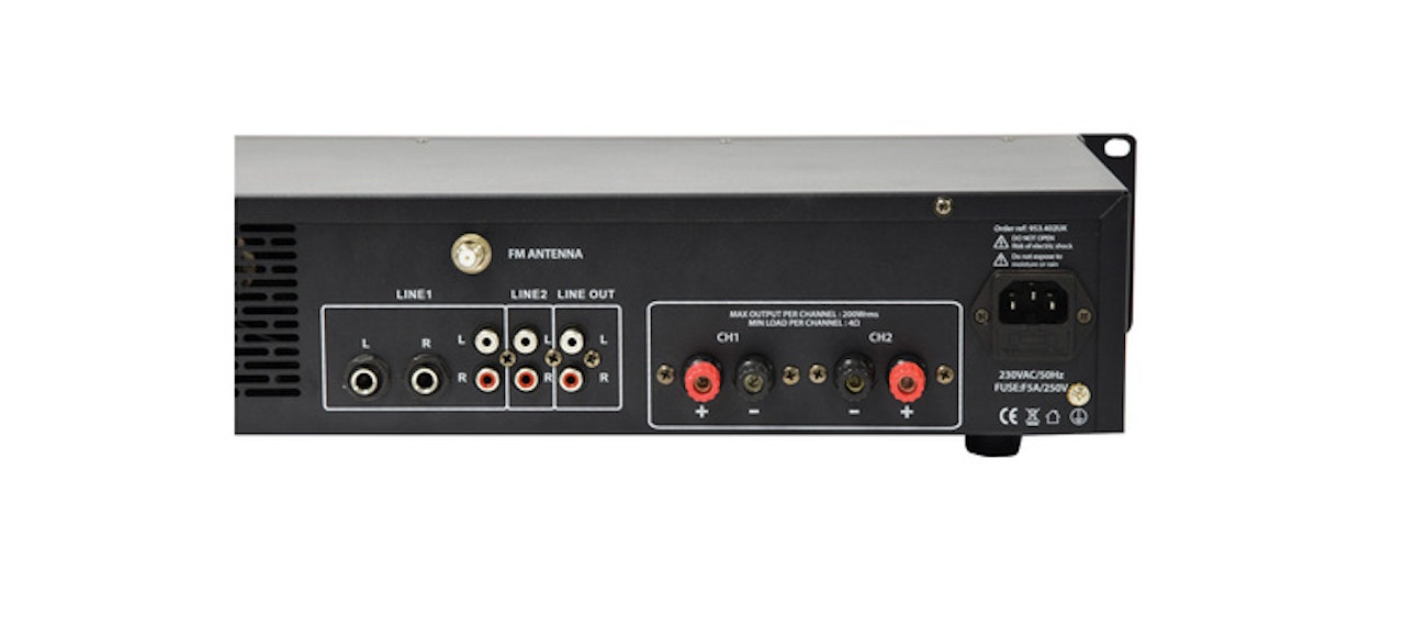 Adastra | A2 Stereo PA-Förstärkare + BT, 400 Watt RMS