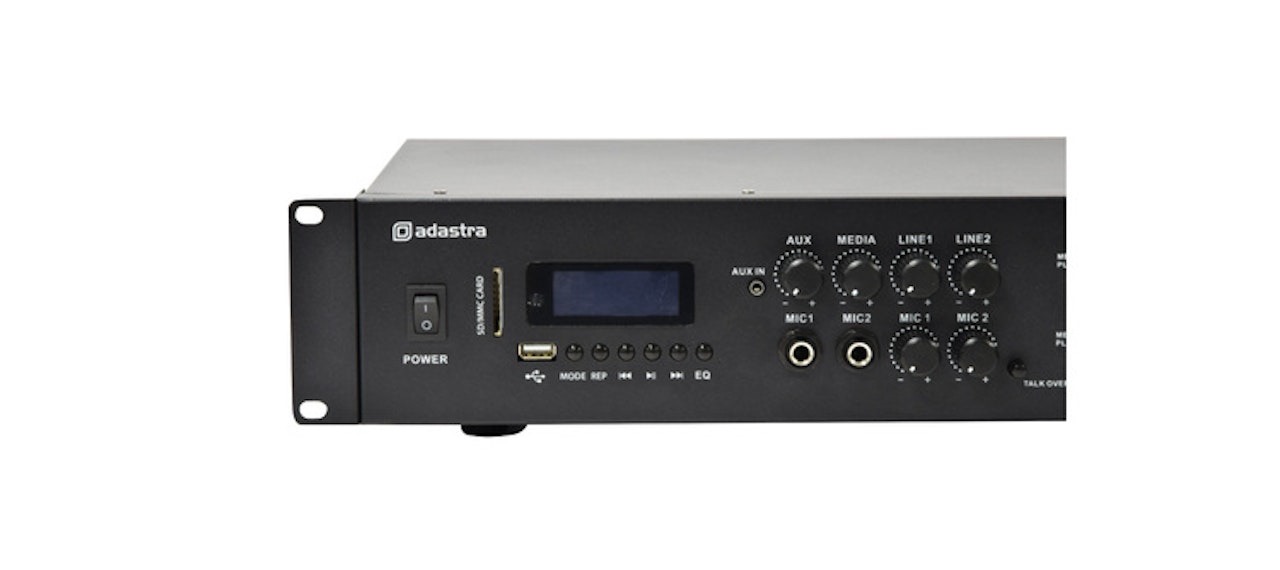 Adastra | A4 2-Zons Stereo PA-Förstärkare + BT, 800W RMS