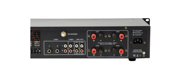 Adastra A4 2-Zons Stereo PA-Förstärkare + BT, 800W RMS