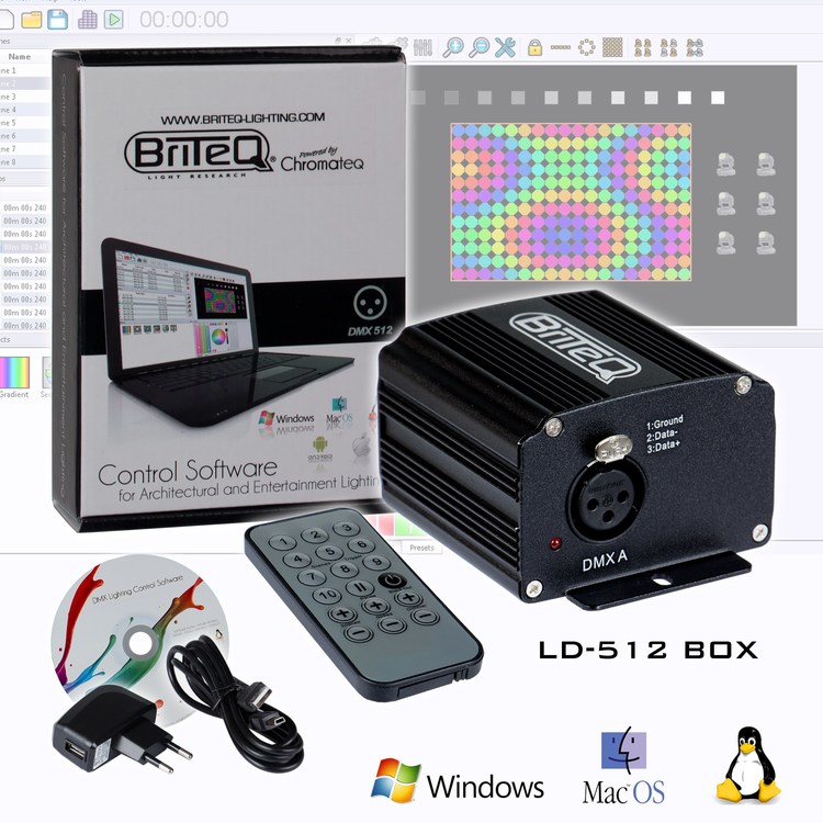 Briteq LD-512BOX Styrs via dator eller IR