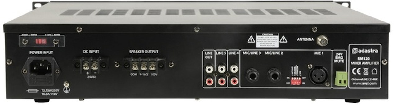 Adastra | RM120 - 100V Mixerförstärkare med Bluetooth - 120W