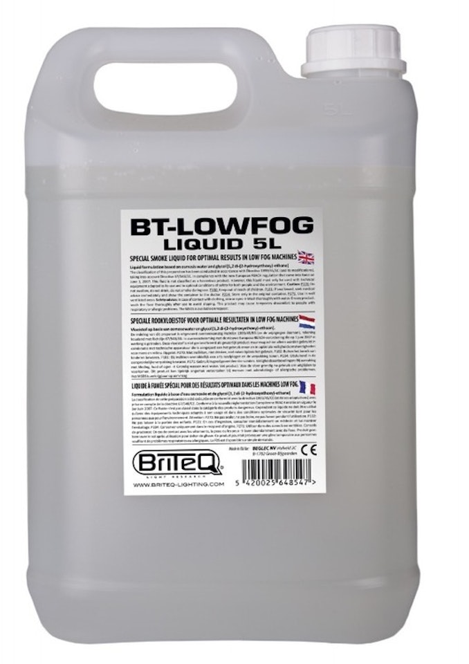 BRITEQ | BT-Lowfog Liquid / 5L / Rökvätska för kallrökmaskiner