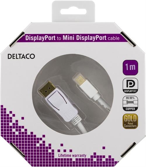 Deltaco DisplayPort till Mini Displayport kabel