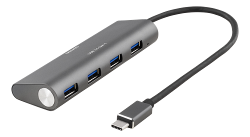 Deltaco 4-portars USB hubb