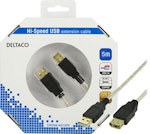 Deltaco USB 2.0 kabel Typ A ha - Typ A ho 5m