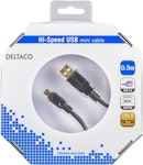 Deltaco USB 2.0 kabel Typ A ha - Typ Mini B ha 0,5m