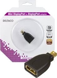 Deltaco DisplayPort-adapter, Mini DisplayPort  till DisplayPort