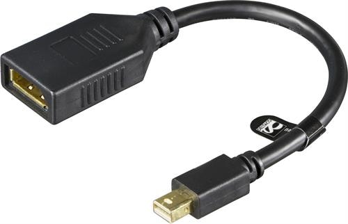 Deltaco DisplayPort-adapter, Mini DisplayPort  till DisplayPort