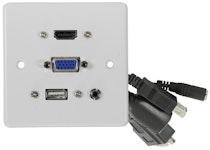 Multimediapanel HDMI, VGA, USB & 3.5mm