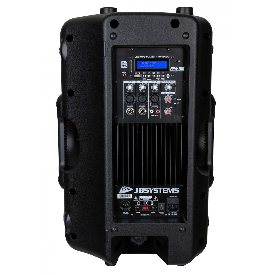JB Systems | PPA-122 - Aktiv 12" högtalare med Blåtand, FM-radio och Mediaspelare