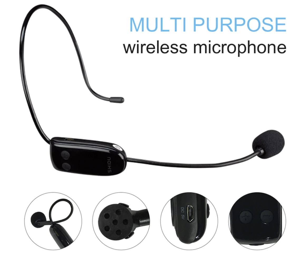 SHIDU | Headset - Trådlöst för M500/800 eller Stand Alone