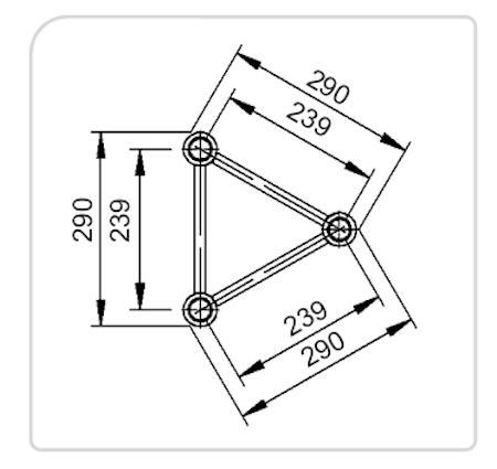 BRITEQ | BT-TRUSS Trio 29050 - Rak (0,5m)