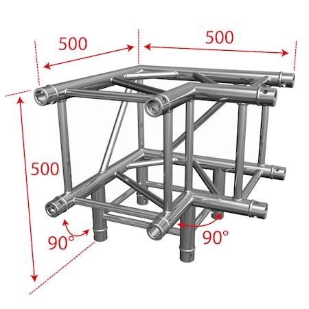 BRITEQ | BT-TRUSS Quat 29 / A012 - 3-vägs hörn