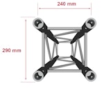 BRITEQ | BT-TRUSS BL-Quat 29300 / Rak - Svart (3m)