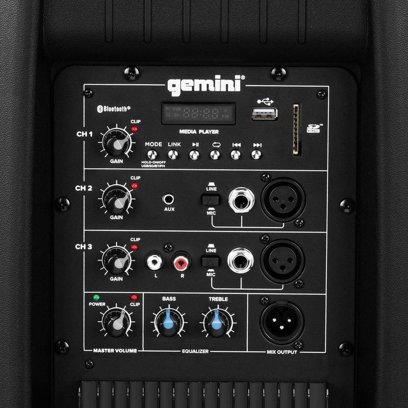 Gemini | AS-2112BT - 12" Aktiv högtalare med blåtand