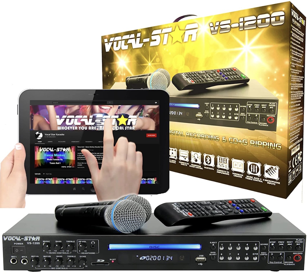 Karaokespelare | VS-1200 - HDMI + 2st mikrofoner, HMDI, CDG, DVD USB m.m.