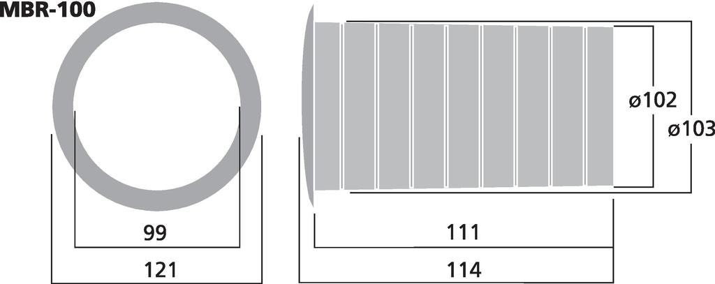 MONACOR | MBR-100 - Basport - 4"x100mm