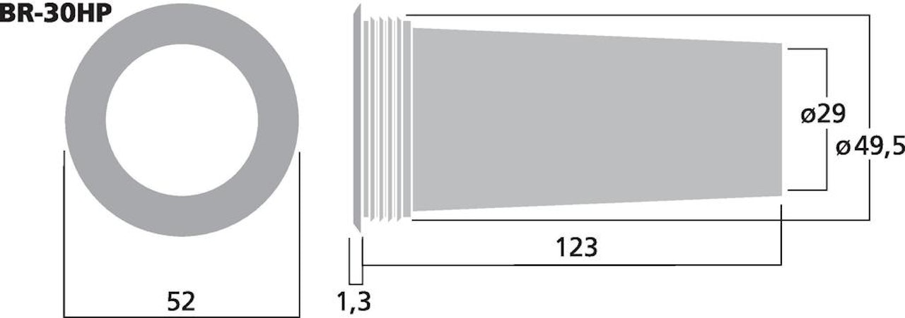 MONACOR | BR-30HP - Basport - 1,25"x123mm