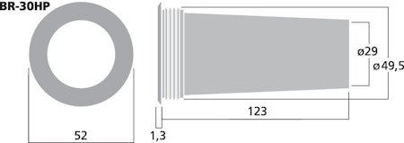 MONACOR | BR-30HP - Basport - 1,25"x123mm