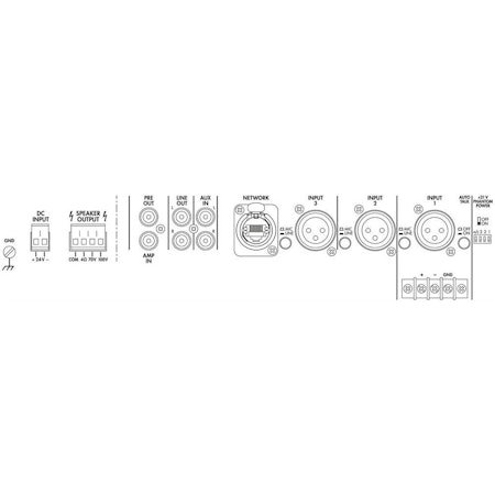 MONACOR | PA-900DT (1x120W, 2HE, DANTE)