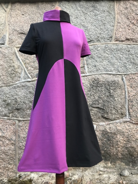 Split dress - purple black
