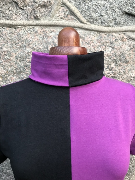 Split dress - purple black