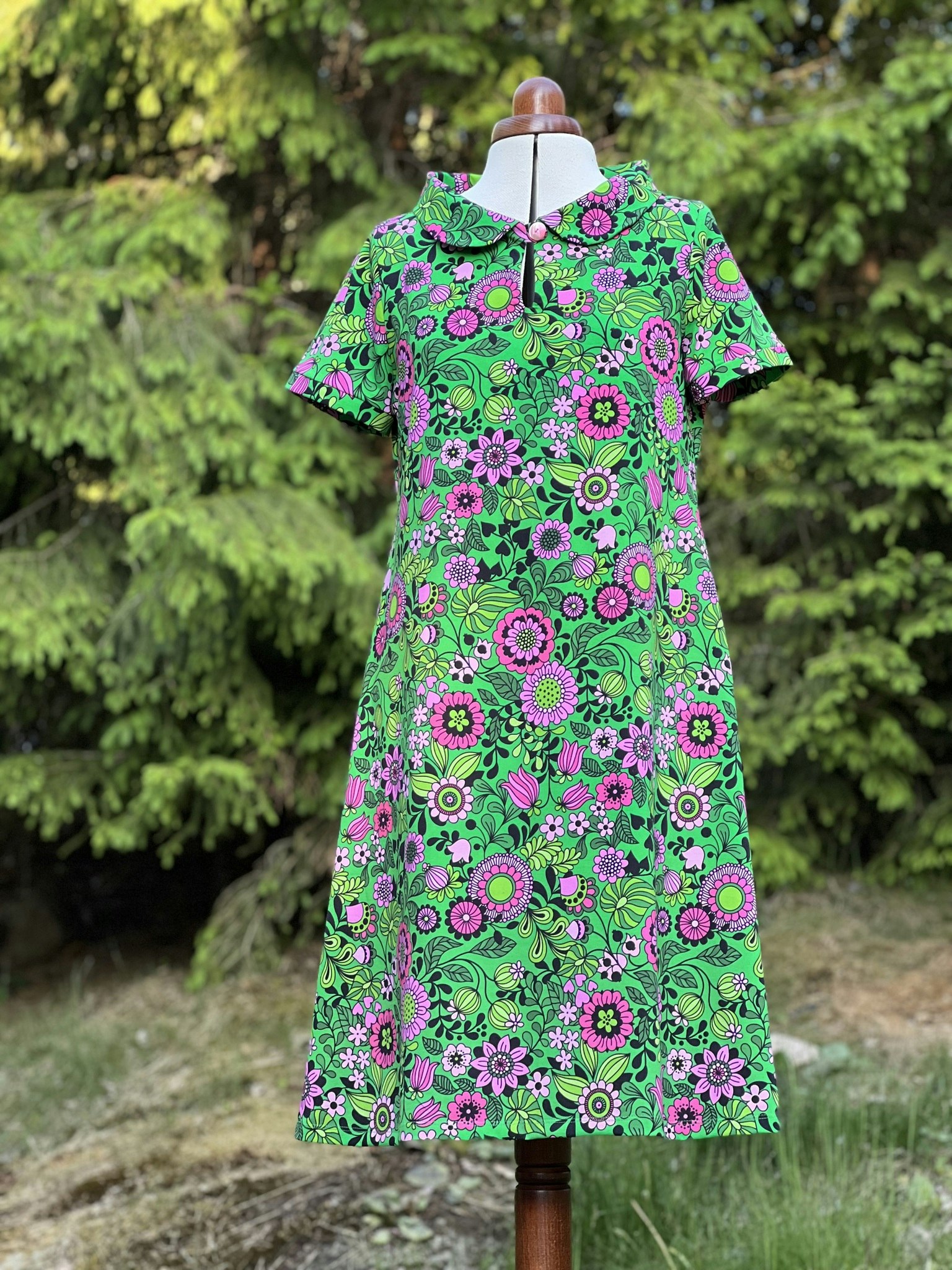Modell Mirjam - rosa grön eufori