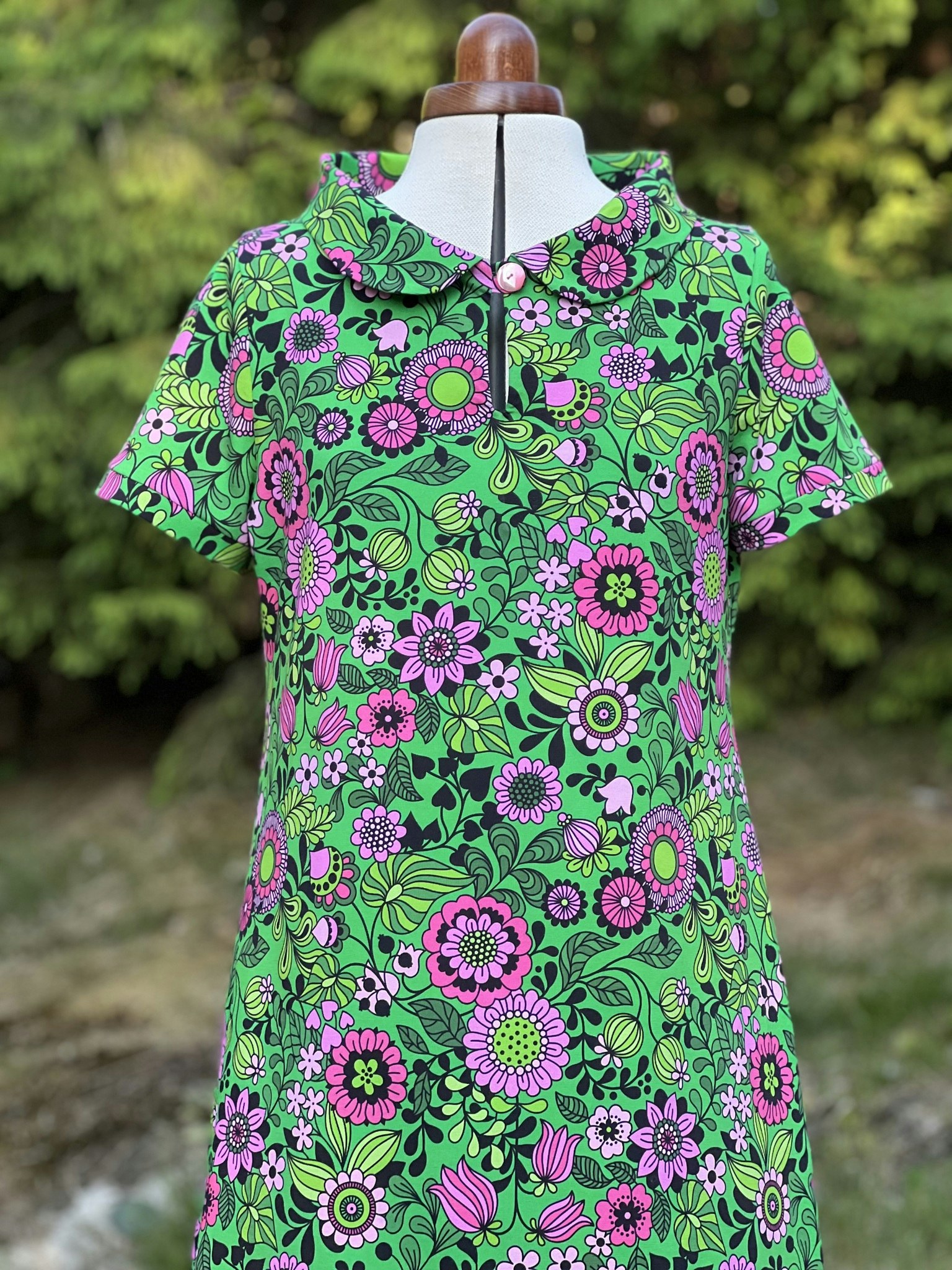 Modell Mirjam - rosa grön eufori