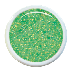 Pixie Multieffect Gel 5g – Frisk äppelgrön glittergel med guldskimmer