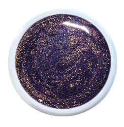 Ultra Violet Gold Gel 5g – Mörklila glittergelé med gyllene skimmer