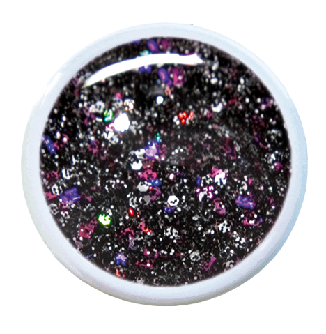 Black Rainbow glitter gel 5ml