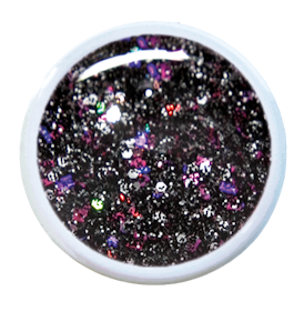 Black Rainbow Glitter Gel 5ml