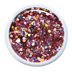 Venus Glitter Gel 5ml – Glödande röd gellack med holografisk effekt