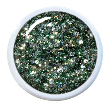 Palm Glitter Gel 5ml - Djupt grön gellack med tropisk glittereffekt