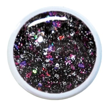 Black Rainbow Glitter Gel 5ml – Djup svart gellack med regnbågsskimmer