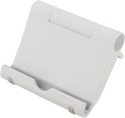DELTACO Stativ för smarthone eller surfplatta, ställbar fot, vit