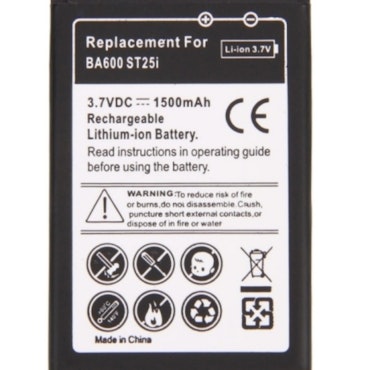 1500MAH BA600 REPLACEMENT BATTERY FOR SONY XPERIA U / ST25I