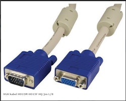 VGA kabel HD15M-HD15F HQ 2m L/B