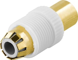 DELTACO antennkontakt, 9,5mm hona, skruvmontering, guldpläterade kontakter