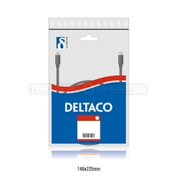 DELTACO USB 2.0 kabel Typ A ha - Typ A ho 0,1m