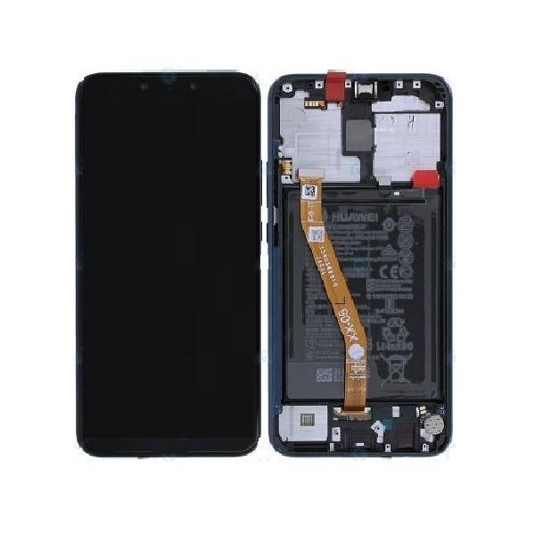 Svart Huawei Mate 20 Lite Skärm med Ram och Batteri Original