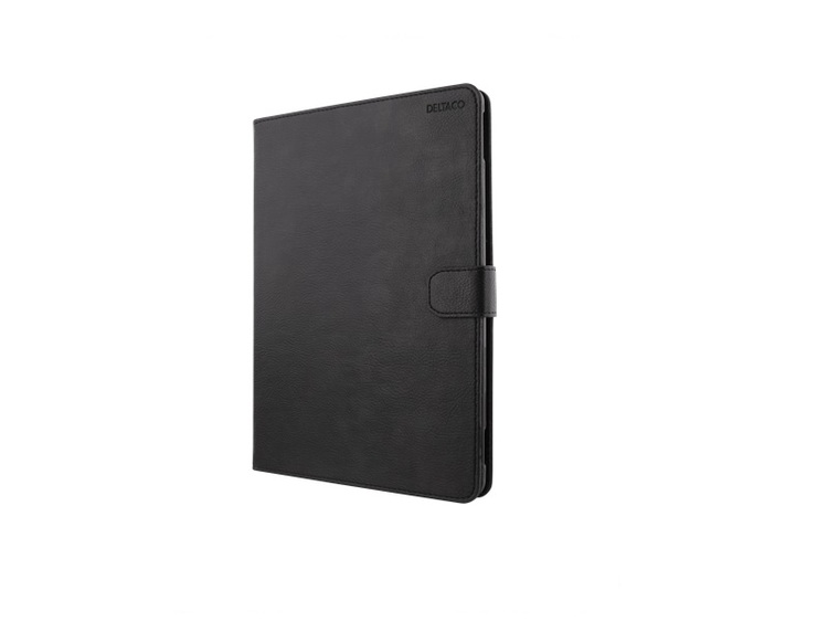 DELTACO iPad läderfodral med stativ, för iPad Air 10,5" och Pro 10,5", svart