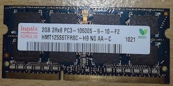 Hynix 2GB 2Rx8 PC3-8500S-7-10-F2 Laptop SODIM DDR3 1066MHz