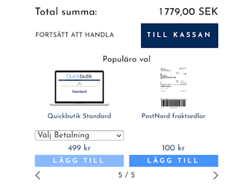 Merförsäljning i varukorgen