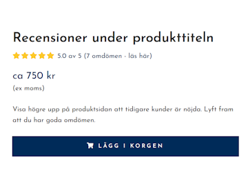 Recensioner  under produkttiteln