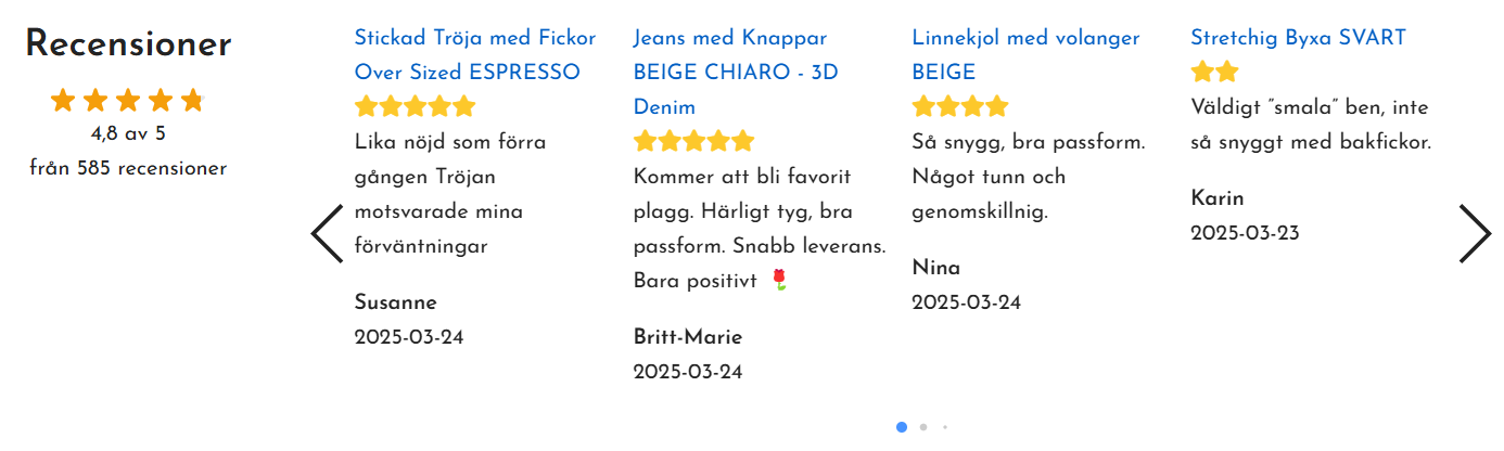 Karusell med omdömen
