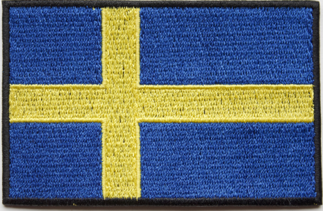 Svensk Flagga Patch Kardborre