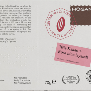 70% + Himalayasalt Höganäs Chocolate Kakor 70g